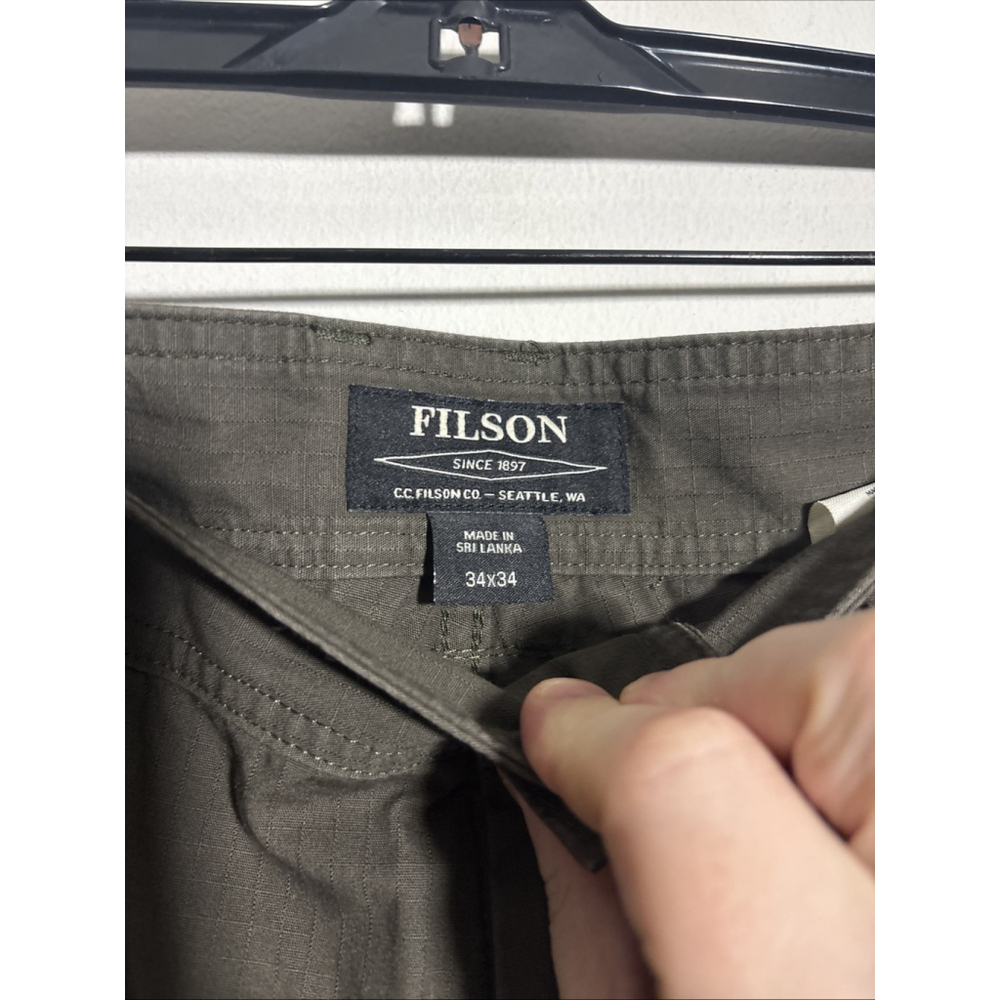EUC Men’s Filson Field Cargo Pants Green Size 34 x 34 Outdoor Gorpcore Hiking - Picture 6 of 12